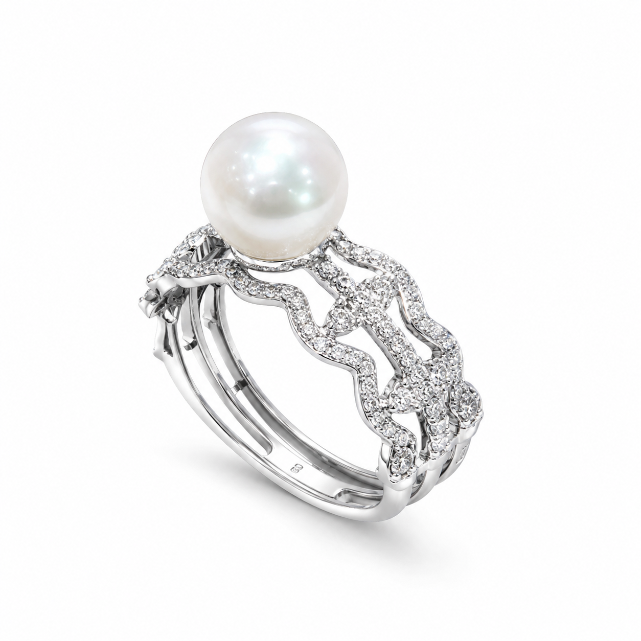 Dual Aura South Sea Pearl Ring