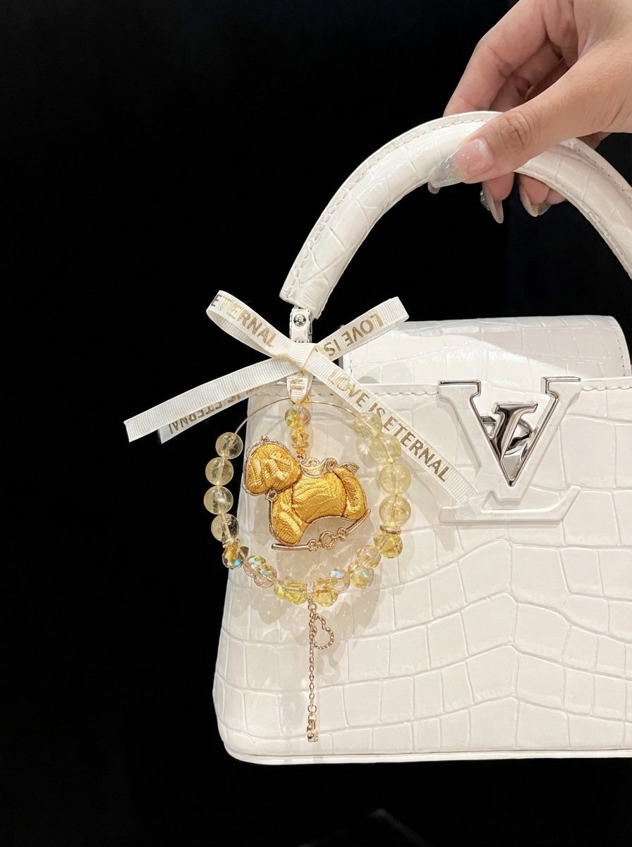 Fortune Carrier Citrine Pony Charm