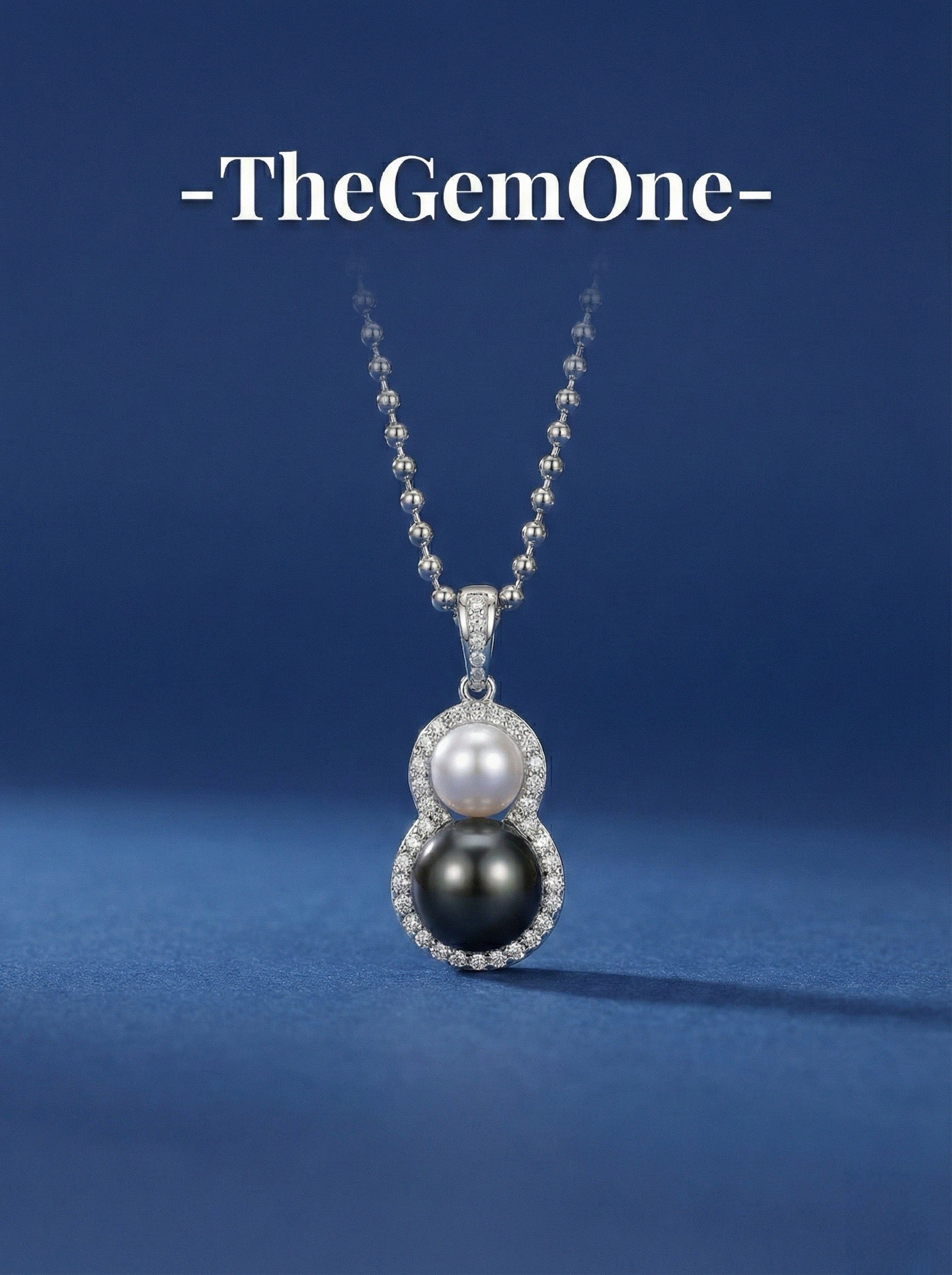 Dual Pearl Elegance: Tahitian Black Pearl and Akoya Pearl Necklace in Sterling silver