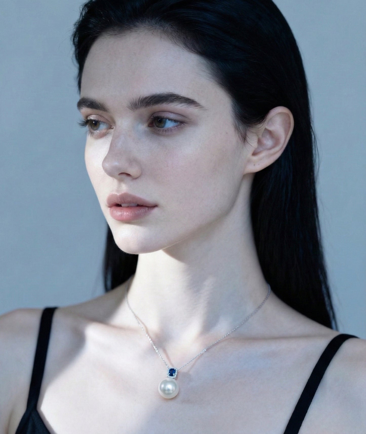 TheGemOne Fine Collection: "Royal Azure" 13mm Australian Pearl & Sapphire Jewelry