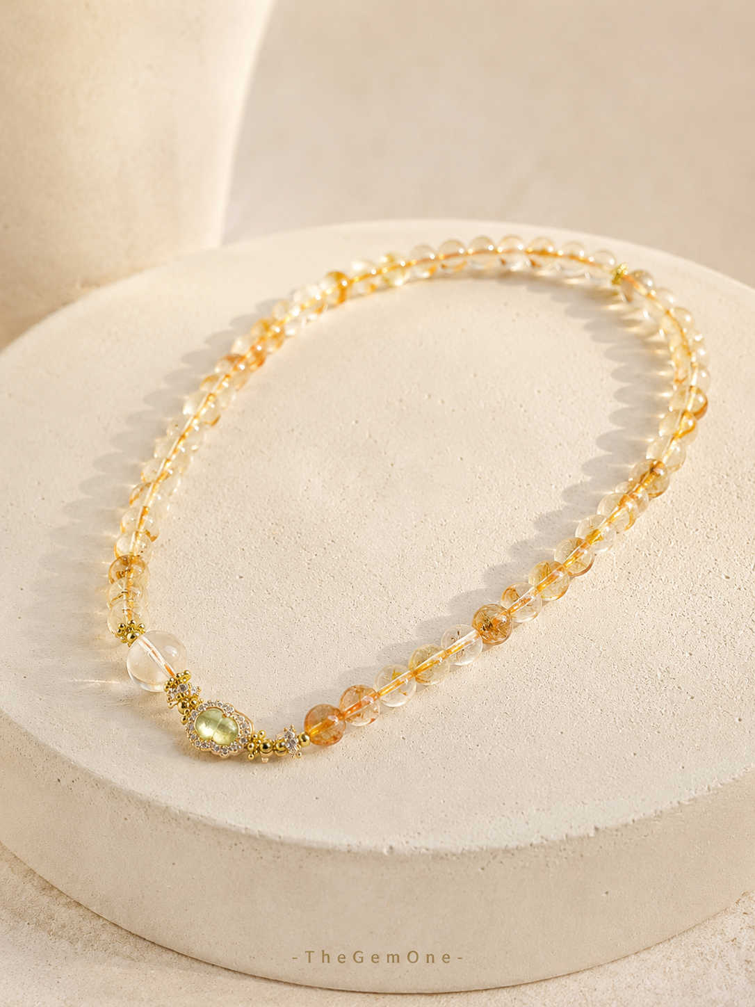 Golden Rutilated Quartz Double Wrap