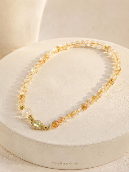 Golden Rutilated Quartz Double Wrap