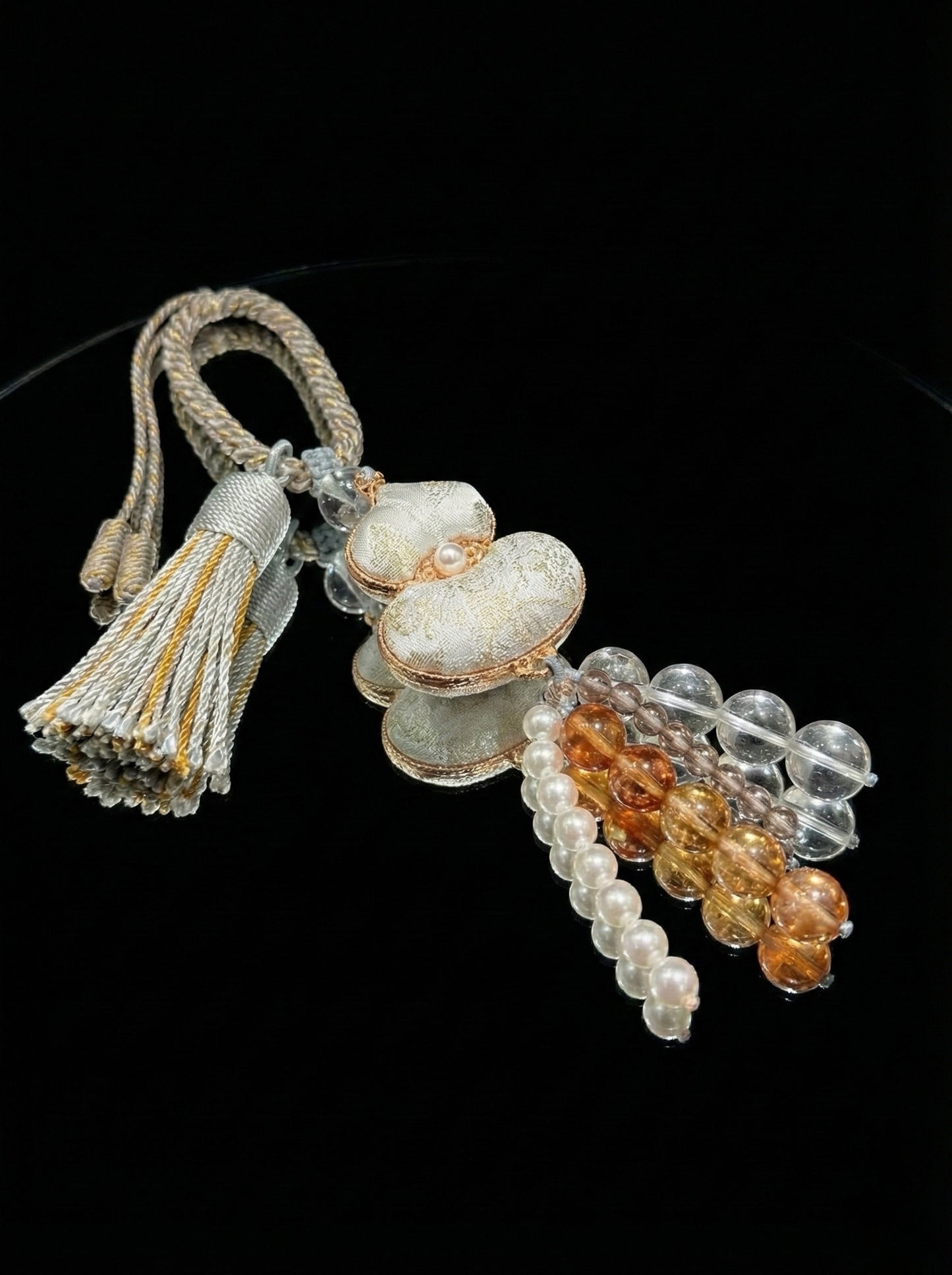 The "Fortune Weaver" Crystal Brocade Charm