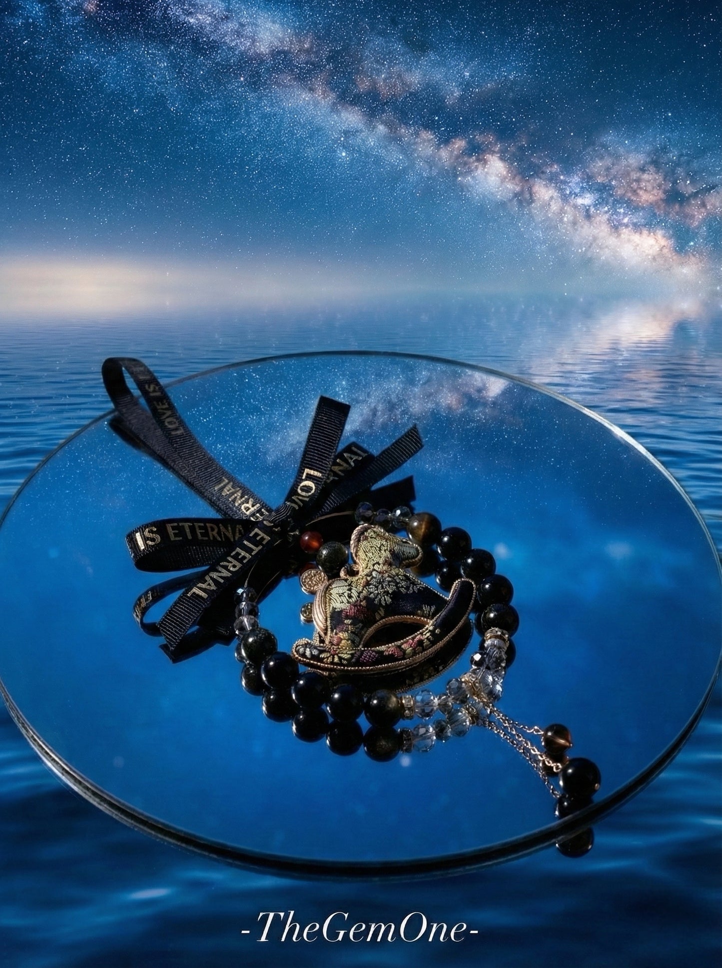 Midnight Gold Song Brocade Pony Charm