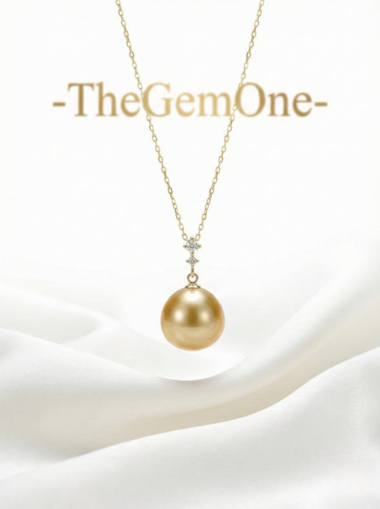 Golden Tear Baroque South Sea Pearl Necklace