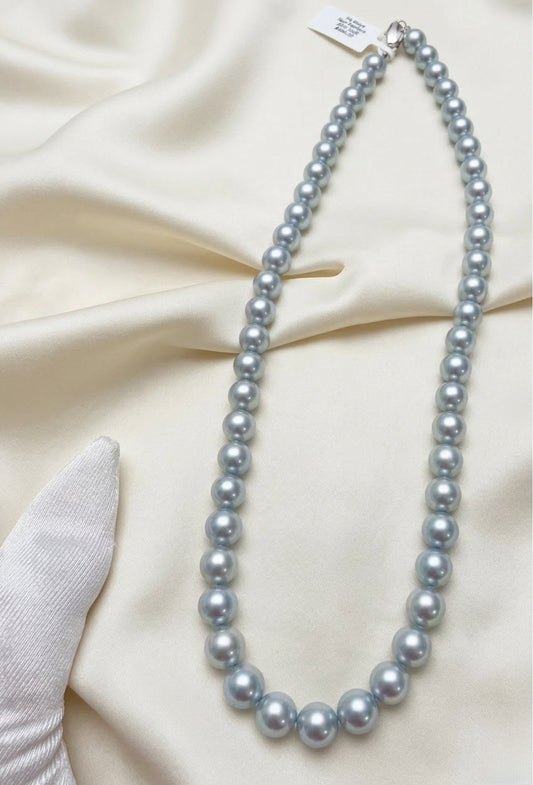 The "Blue Rose" Sovereign Natural Blue Madama Akoya Pearl Necklace