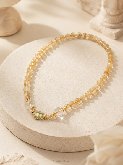 Golden Rutilated Quartz Double Wrap
