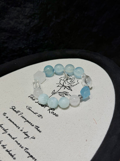 TheGemOne "Azure & Snow" Aquamarine Series