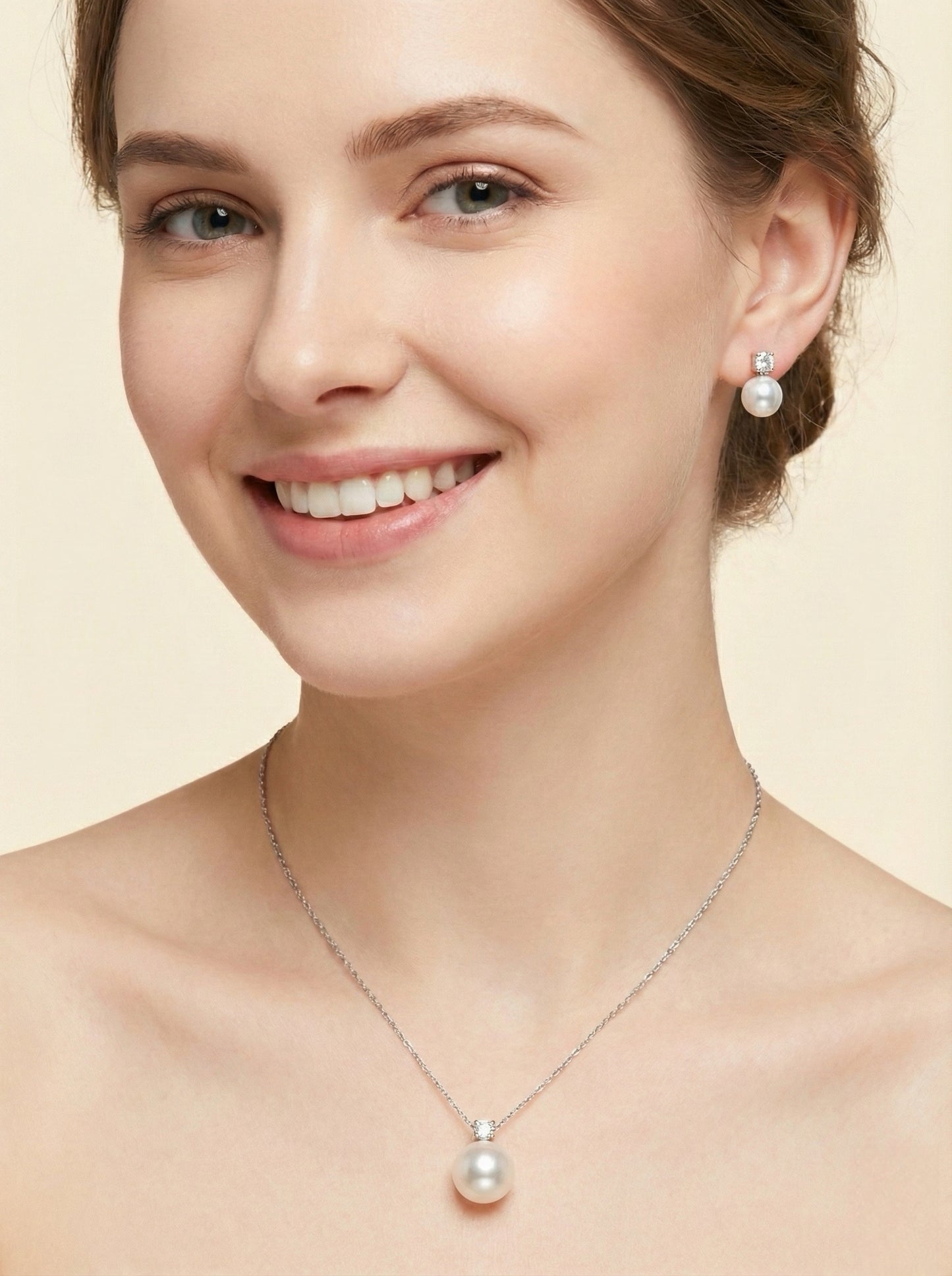 2pc Classic Pearl Set (Necklace and Earrings)