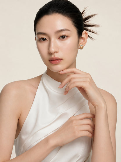 Golden Stardust South Sea Pearl Earrings