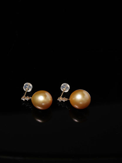 2025FW The Fine Collection · South Sea Golden Pearl Drop Earrings