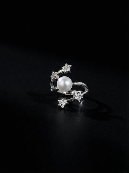 2025AW Shooting Star Collection: Cultured Freshwater Pearl ring 7-8mm in Fine Sterling Silver
