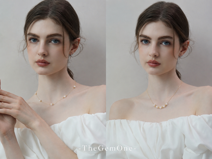 Smile on Your Neck: 8–8.5mm Akoya Pearl Necklace in Sterling Silver