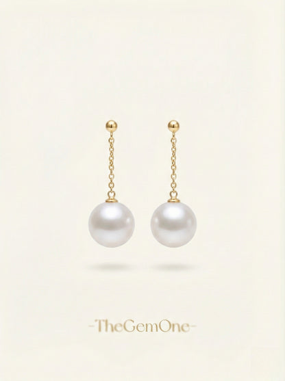 Classic Elegance 18K Gold Pearl Stud Earrings