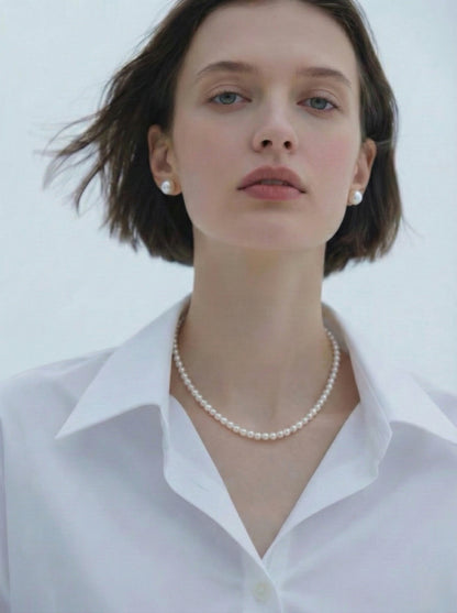 Baby pearl 2pc set Cultured Freshwater Pearl in Sterling Silver 3.5-4.5mm+9-10mm