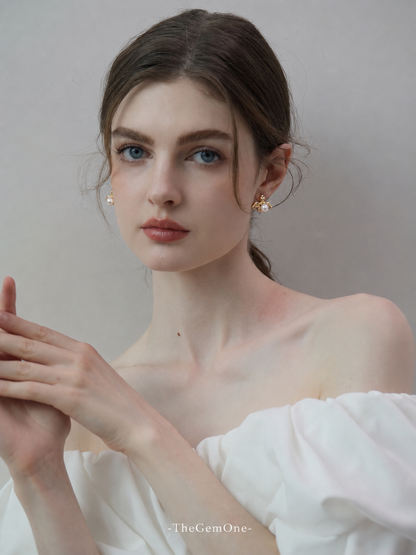 2025SS The First love Collection: Freshwater Pearl Earring in Sterling Silver
