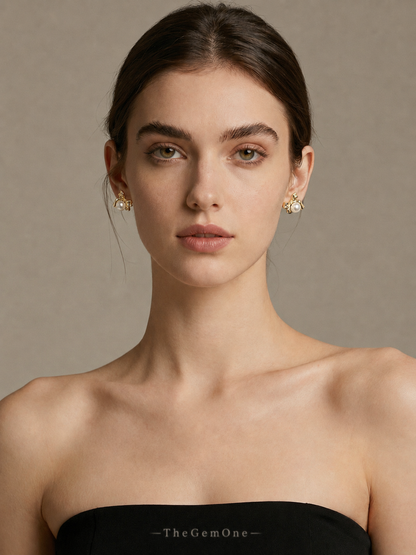 2025SS The First love Collection: Freshwater Pearl Earring in Sterling Silver