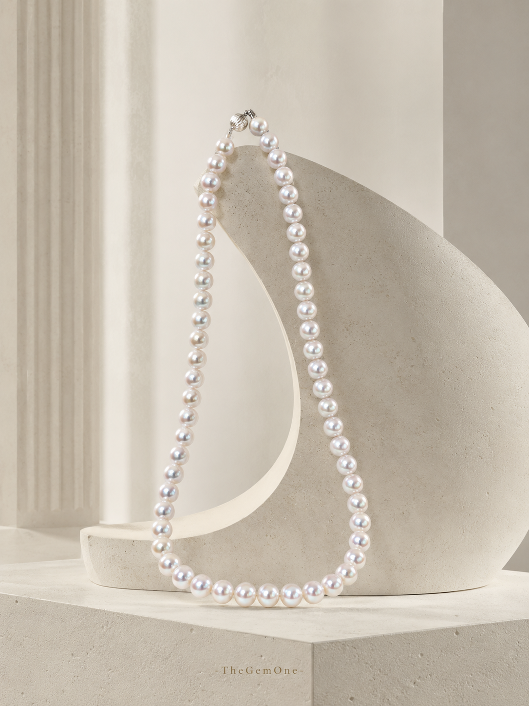 Rosy Radiance Classic Akoya Pearl Necklace