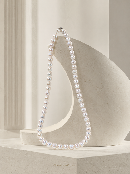 Rosy Radiance Classic Akoya Pearl Necklace