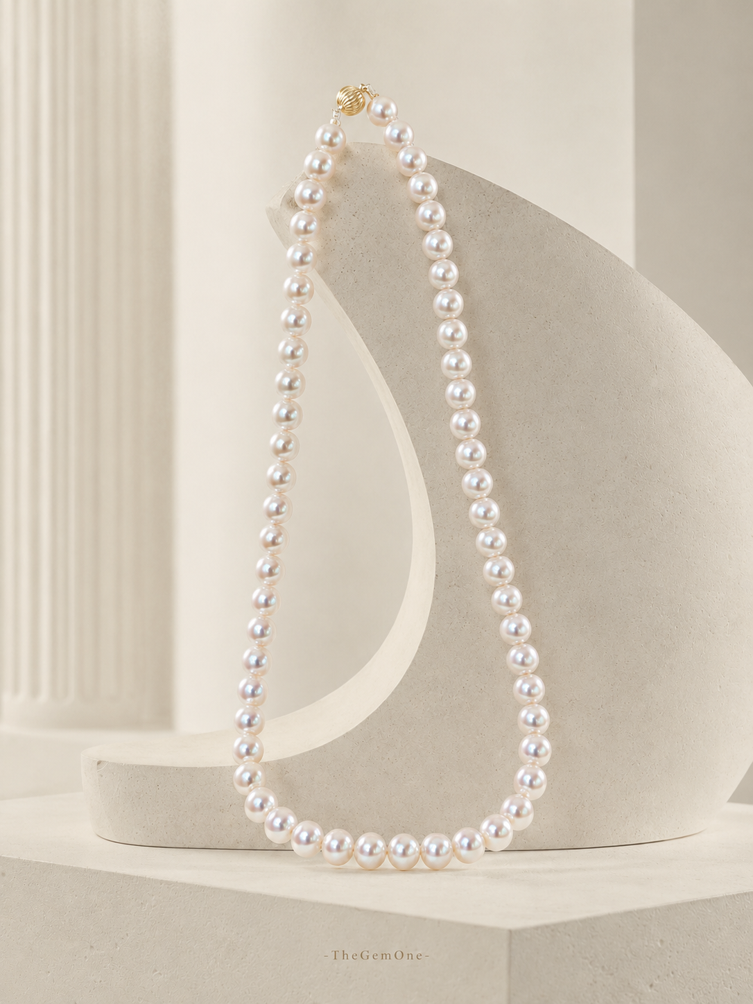 Rosy Radiance Classic Akoya Pearl Necklace