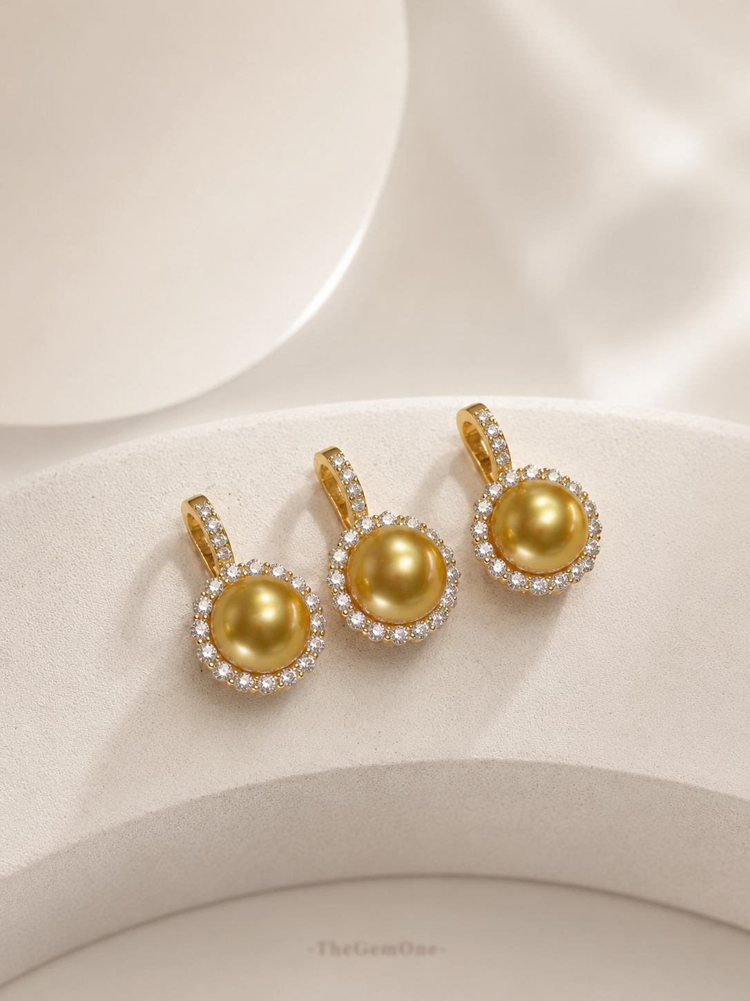 South Sea Golden Pearl Sunflower Necklace