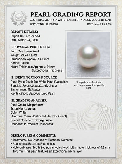 Venus Crown Certified Australian South Sea Heirloom Pearl