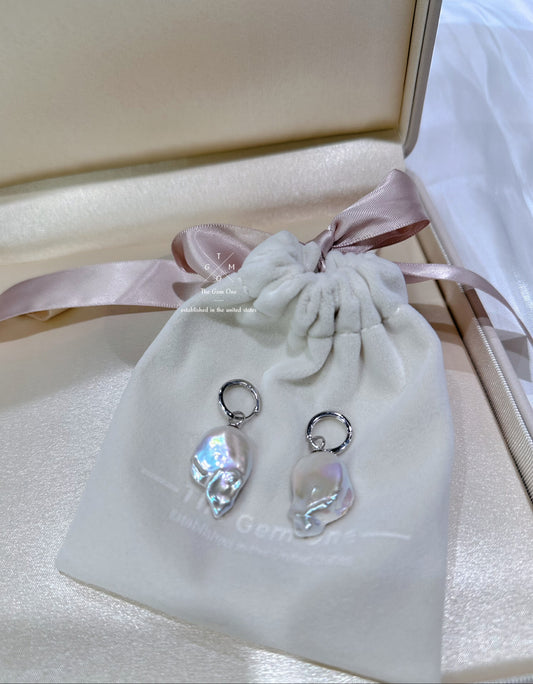 Modern Baroque Pearl Drop Earrings