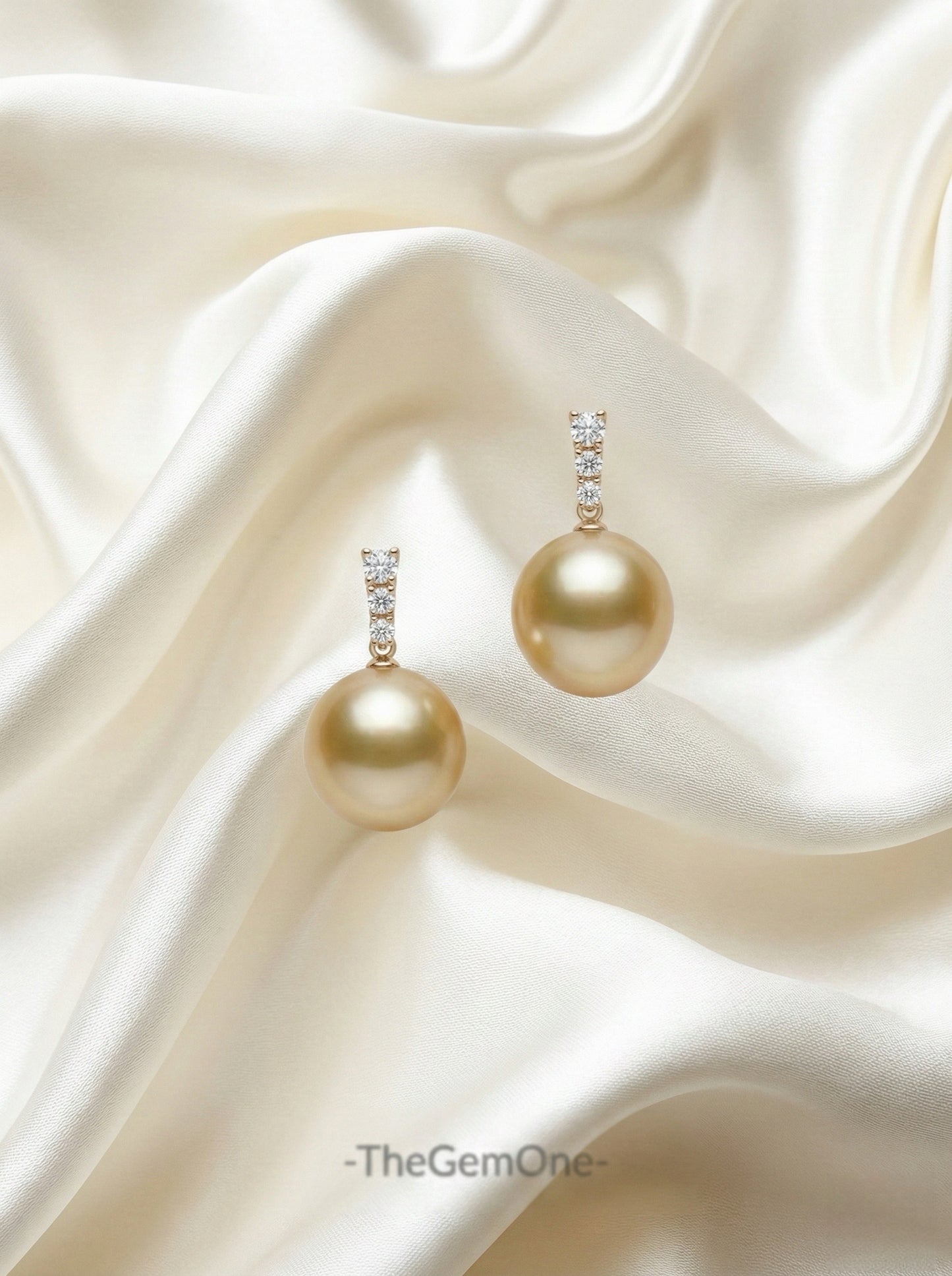 Fine Collection: Noble Radiance South Sea Pearl & Diamond Earrings