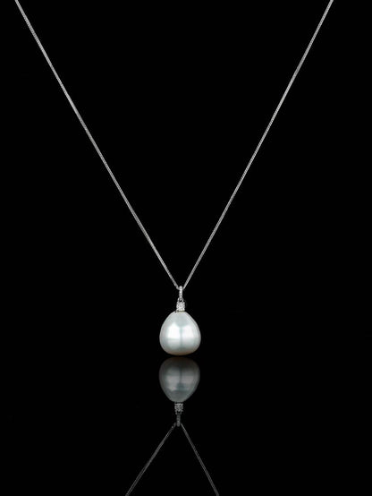 2025FW The Fine Collection: South Sea Pearl 13-14mm with Diamond in 18K Gold chain