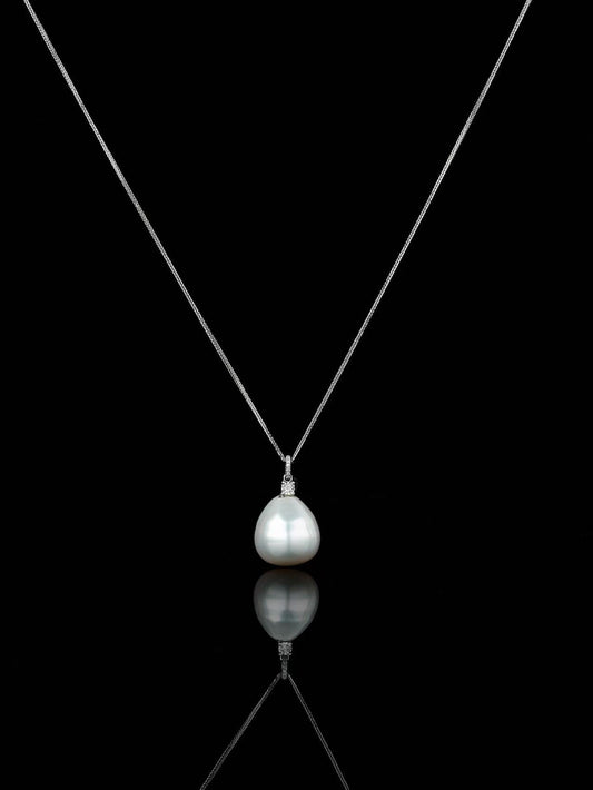 2025FW The Fine Collection: South Sea Pearl 13-14mm with Diamond in 18K Gold chain