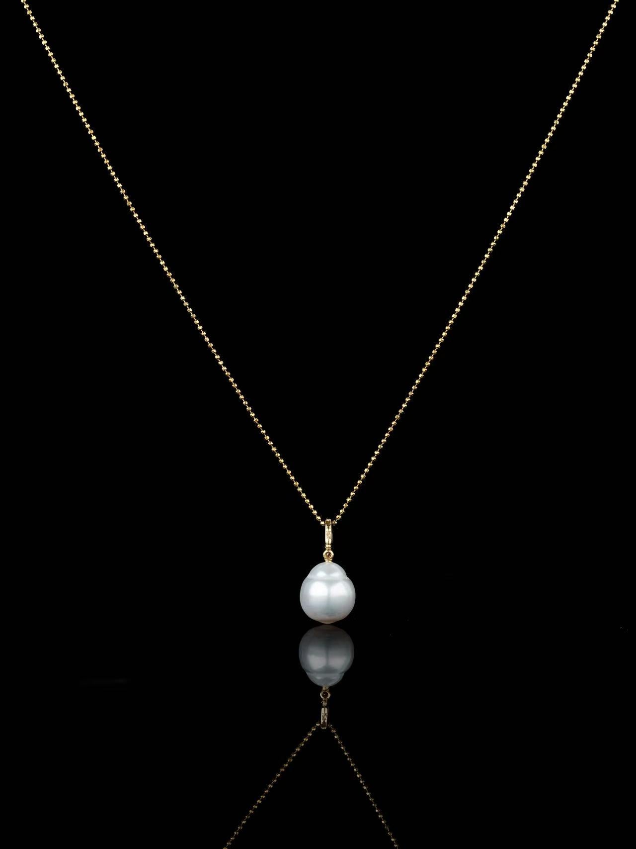 2025FW Water Drop South Sea Pearl Pendant Necklace