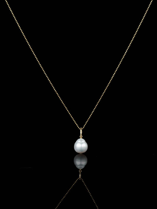 2025FW Water Drop South Sea Pearl Pendant Necklace