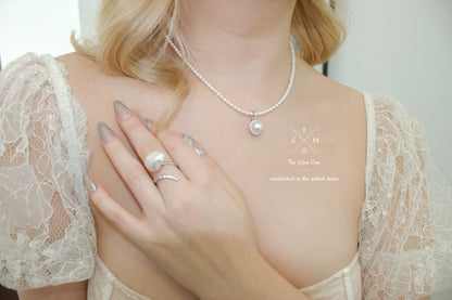 Elegant Baroque Pearl Statement Ring