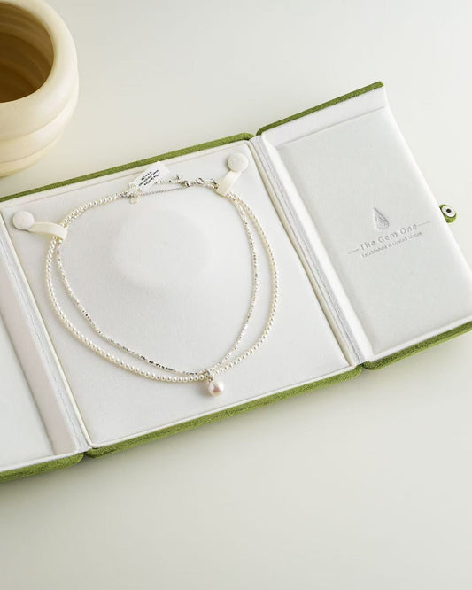 Layered Freshwater Pearl Necklace with Statement Pearl Pendant