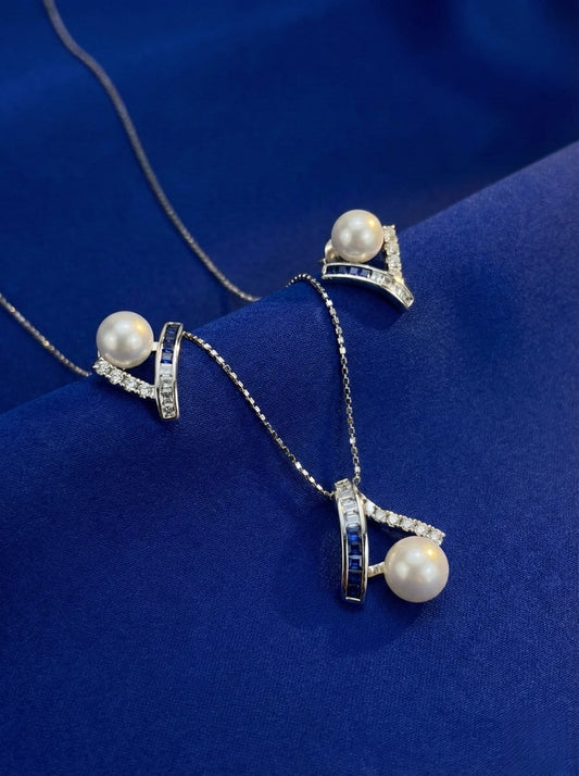 2025ss Born of the Sea 2pc Cultured Freshwater Pearl in Sterling silver