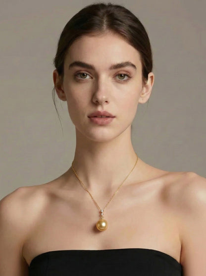 Golden Tear Baroque South Sea Pearl Necklace