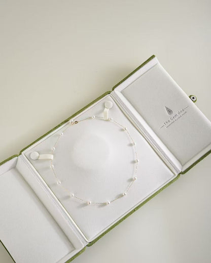 Cultured Freshwater Pearl Necklace 5.5-6.5mm in Sterling Silver