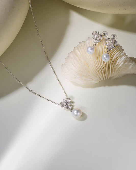 2025ss 2pc Infinite Summer, Gentle Blooms set, Cultured Freshwater Pearl in Sterling Silver