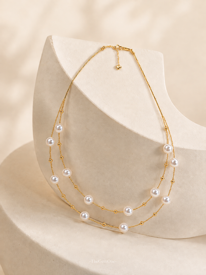 Celestial Cascade Akoya Necklace