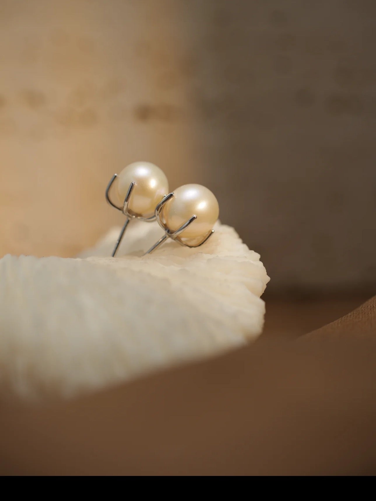 Timeless Elegance – Cultured Freshwater Pearl Stud Earrings in Sterling Silver