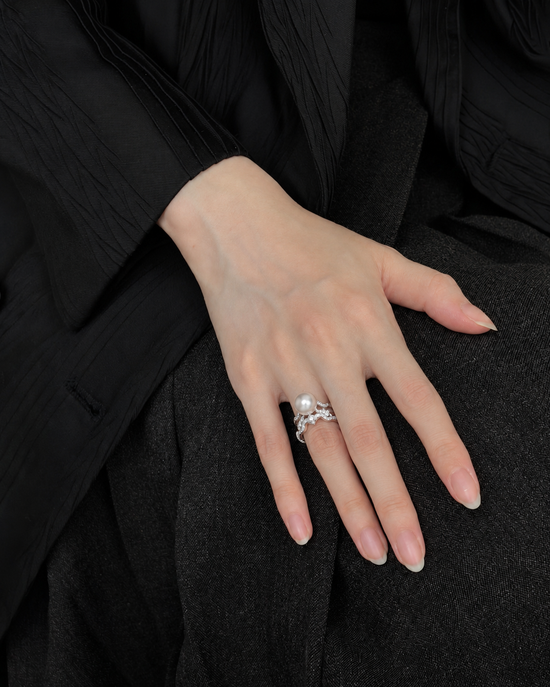 Dual Aura South Sea Pearl Ring