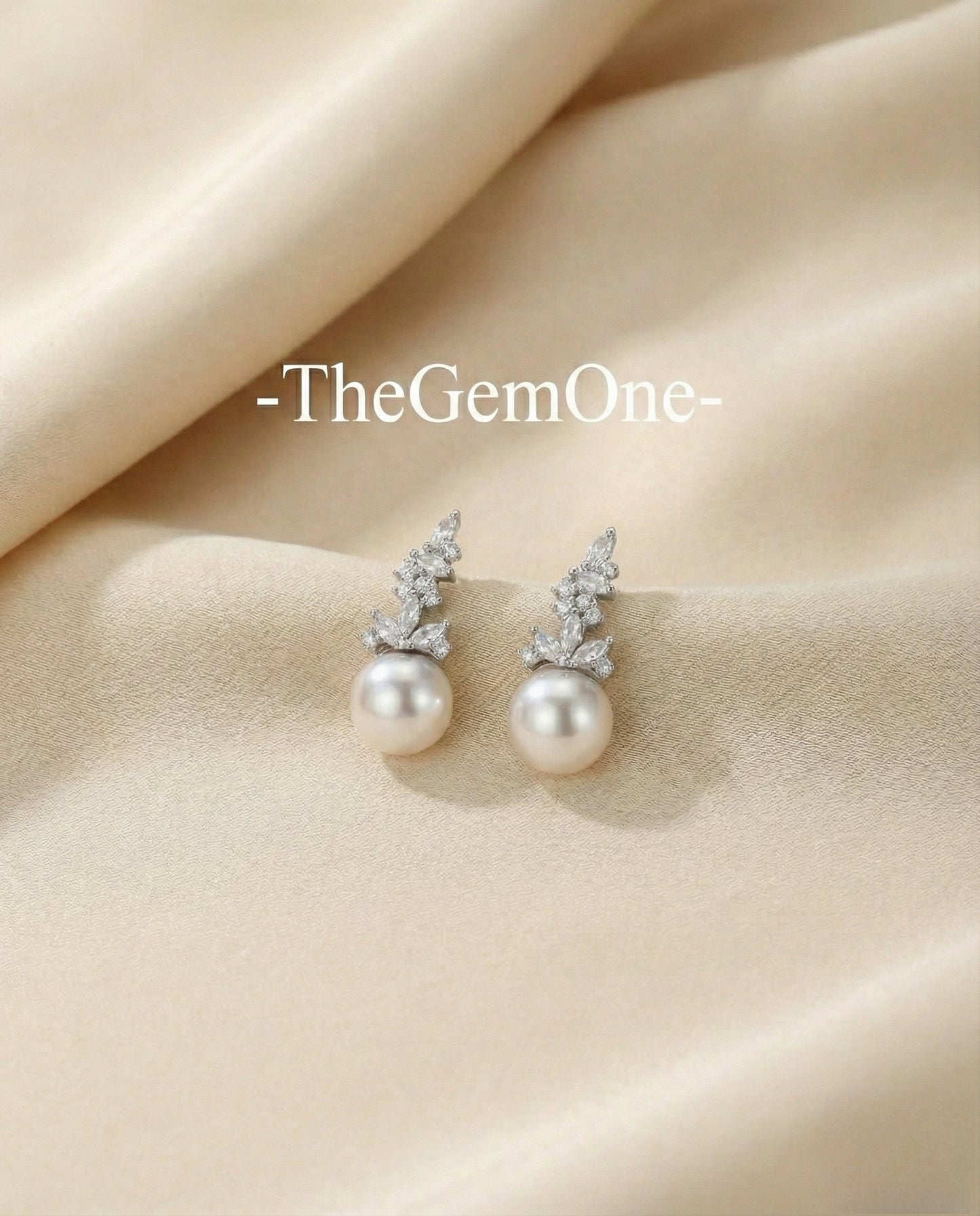 Elegant Freshwater Pearl Drop Earrings with Gold and Cubic Zirconia Accents