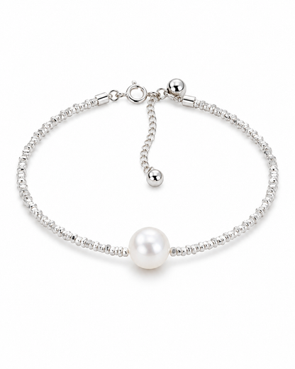 Sparkling  Charm Cultured Freshwater Pearl in Sterling Silver in 11-12mm