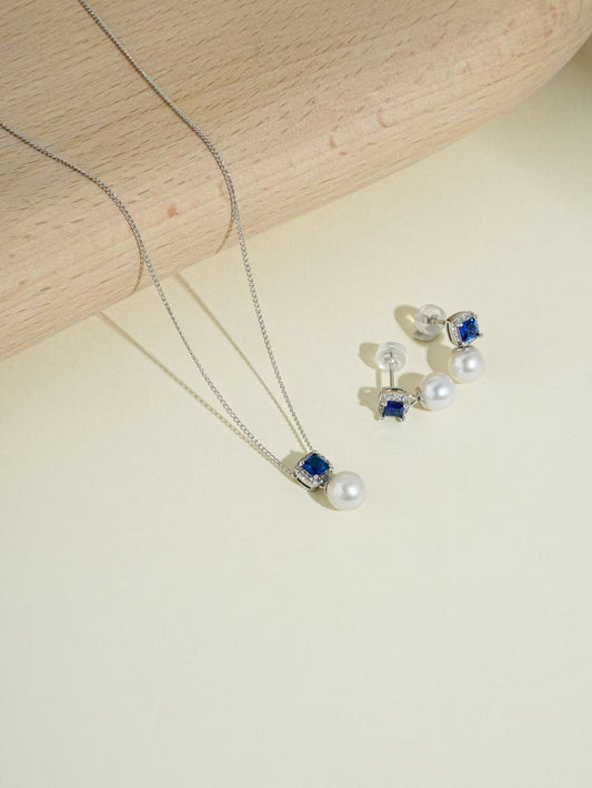 2025FW Noir Neige 2pc Cultured freshwater Pearl 6.5-7mm in Sterling Silver