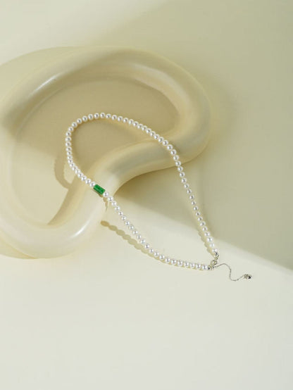 Green whisper Cultured Freshwater Pearl necklace 5.5-6mm