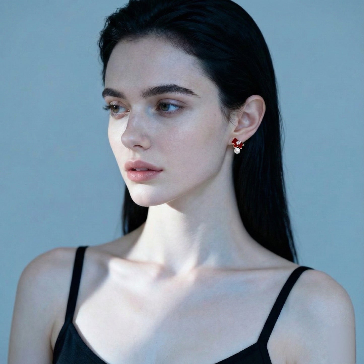 The "Dynamic Luster" Pony Earrings (7-8mm Cultured freshwater Pearl)