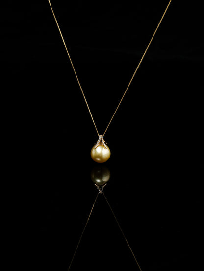 2025FW The Fine Collection :South Sea Pearl with Zircon in 18K Gold Chain