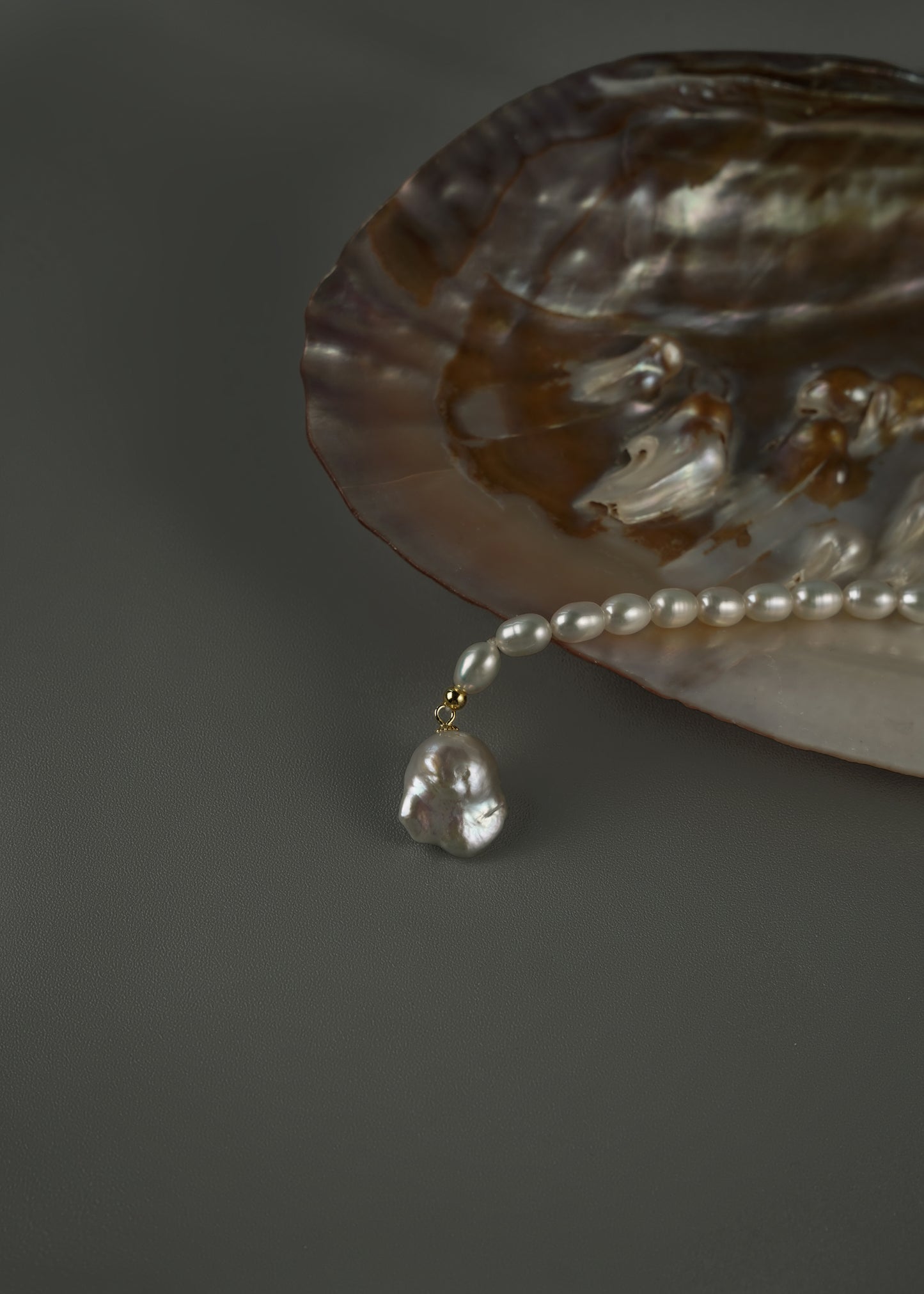 Classic Long Single Strand Pearl Necklace with Silver Clasp